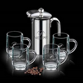 26 Oz. French Coffee Press w/ 4 Haworth Mugs